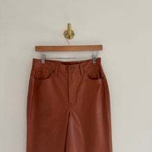 Load image into Gallery viewer, Blank NYC The Baxter Ribcage Straight Leg Faux Leather Cropped Pants Brown 29
