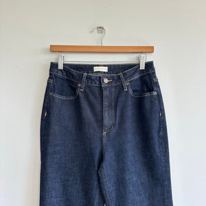 Oliver Logan Russel Denim High Waist Slit Hem Flared Jeans Blue 27
