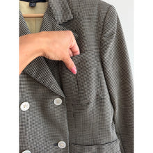 Load image into Gallery viewer, Ralph Lauren Houndstooth Double Breasted Blazer Skirt Set Brown Black 6
