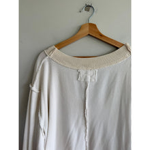 Load image into Gallery viewer, We The Free Ricky Thermal V-Neck Ribbed Knit Long Sleeve T-Shirt White M
