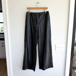 Commando Faux Leather High Rise Wide Leg Trousers Black L NWT