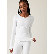 Load image into Gallery viewer, Athleta Speedlight Seamless Long Sleeve Activewear Top Bright White L NWT
