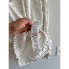 Load image into Gallery viewer, IRO Around Embellished Sequin Oversized V-Neck Dolman Sleeve Blouse White 34
