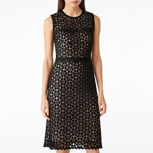 Elie Tahari Ophelia Lace Fit & Flare Sleeveless Dress Black 10 NWT