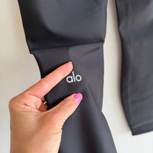 Load image into Gallery viewer, Alo Yoga 7/8 High-Waist Airlift Double Layered Waistband Legging Black L NWT
