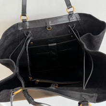Load image into Gallery viewer, R.M Williams Signature Leather Suede Double Strap Tote Bag Black
