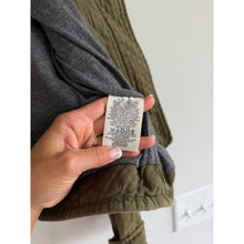 Load image into Gallery viewer, Anthropologie Hei Hei Quilted Cotton Zip Up Collarless Riding Jacket Green S
