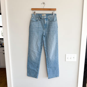 Madewell The Perfect Vintage Straight Denim High Rise Jeans Blue 26