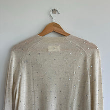 Load image into Gallery viewer, Zadig &amp; Voltaire Elya Strass Embellished Cashmere Pullover Sweater Cream L NWT
