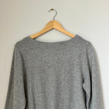 Load image into Gallery viewer, J. Jill Ribbed Knit Round Neck Long Sleeve Sweater Dress Gray Heather M NWT
