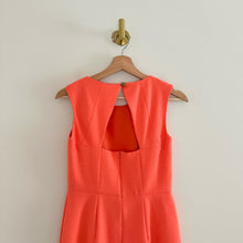 Load image into Gallery viewer, Shoshanna Allie Fit and Flare Cut-Out Back Sheath Dress Orange 4
