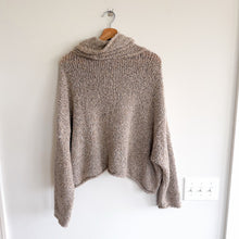 Load image into Gallery viewer, Free People Bff Loopy-Knit Cowl Neck Pullover Sweater Beige S
