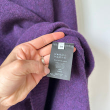 Load image into Gallery viewer, Balenciaga Wool Blend Knit Long Sleeve Sweater Dress Purple 38
