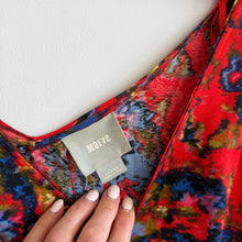 Load image into Gallery viewer, Anthropologie Maeve Printed V-Neck Mini Shift Dress Red L
