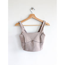 Load image into Gallery viewer, YPB Abercrombie &amp; Fitch Square Neck Cropped Activewear Tank Top Taupe S
