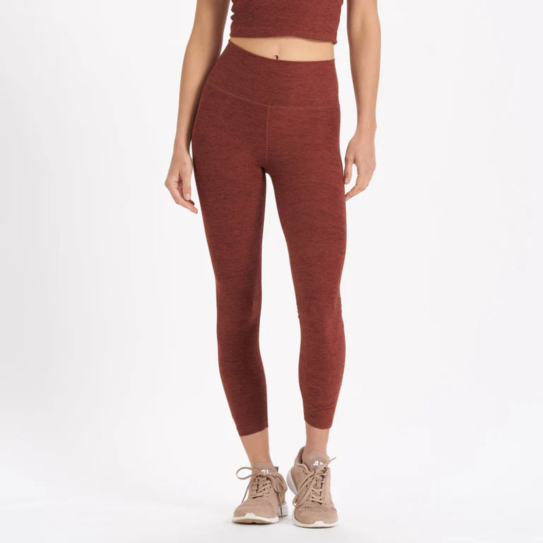 Vuori Elavation Pull On High Rise Cropped Activewear Leggings Red XS