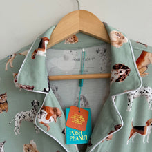 Load image into Gallery viewer, Posh Peanut Luxe Posh Puppies Long Sleeve Pajama Top Green L NWT
