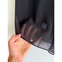 Load image into Gallery viewer, Helmut Lang Ghost Silk Sleeveless Crew Neck Sheer Tank Top Black L
