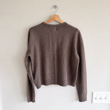 Load image into Gallery viewer, H&amp;M Studded Embellished Button Front Cardigan Dark Beige M NWT
