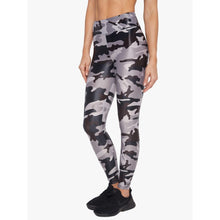 Load image into Gallery viewer, Koral Lustrous High Rise Camo Print Pull On Leggings in Lead Camo L
