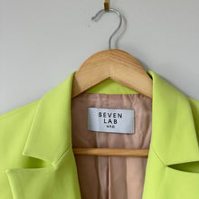 Load image into Gallery viewer, Seven Lab Single-Breasted Rhinestone Skull Notch Lapel Blazer Neon Green XL
