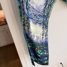 Load image into Gallery viewer, Petrusse Claude Monet's "Water Lilies" Silk Rectange Scarf
