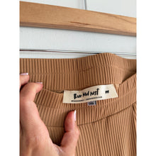Load image into Gallery viewer, Three Bird Nest Ribbed High Rise Wide Leg Pants Khaki Brown M
