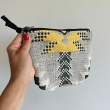 Load image into Gallery viewer, Atenti Embroidered Lightweight Zipper Closure Pouch Wallet Clutch Gray
