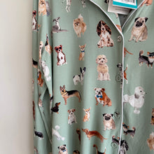 Load image into Gallery viewer, Posh Peanut Luxe Posh Puppies Long Sleeve Pajama Top Green L NWT
