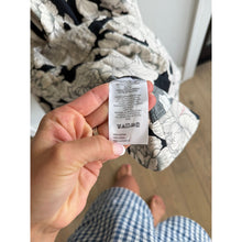 Load image into Gallery viewer, Anthropologie Somerset Tiered Floral Pattern Maxi Dress Black White M
