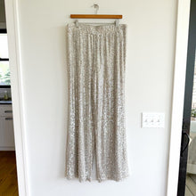 Load image into Gallery viewer, Black Label By Chico's Sequin Pull-On Wide Leg Pajama Pants Perfect Beige 12 NWT
