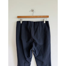 Load image into Gallery viewer, Vince Flat Front High Rise Straight Leg Cropped Pull-On Pants Navy L
