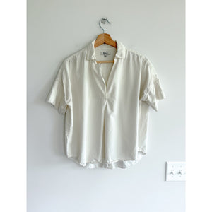 Madewell Courier Button-Back Short Sleeve Casual Blouse White S