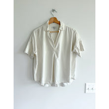 Load image into Gallery viewer, Madewell Courier Button-Back Short Sleeve Casual Blouse White S
