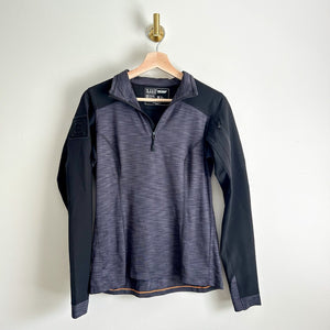 5.11 Tactical 1/4 Zip Mixed Media Long Sleeve Pullover Gray/Black S