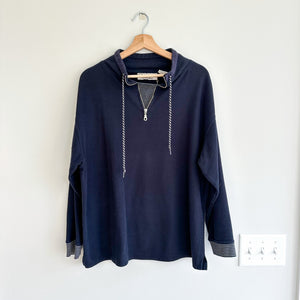 Vintage Christopher & Banks Pullover Sweatshirt Navy Blue L