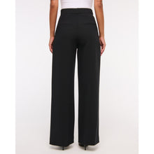 Load image into Gallery viewer, Abercrombie &amp; Fitch Sloane Tailored High Rise Pleated Wide Leg Pants Black 25
