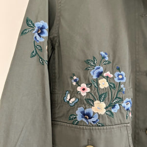 GERARD DAREL Satine Embroidered Jacket in Green 3