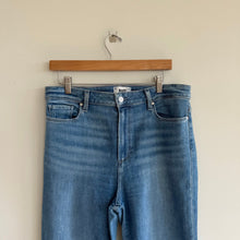 Load image into Gallery viewer, Paige Claudine Darling With Siesta Frayed Hem Denim Flared Jeans Blue 31
