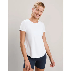 Beyond Yoga Featherweight On The Down Short Sleeve Activewear Top White XL NWT