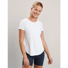 Load image into Gallery viewer, Beyond Yoga Featherweight On The Down Short Sleeve Activewear Top White XL NWT
