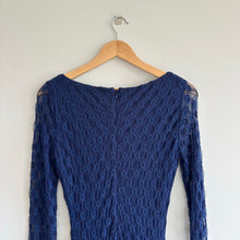 Load image into Gallery viewer, Bardot Adoni Floral Lace Long Sleeve Midi Dress Blue 8 NWT
