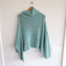 Load image into Gallery viewer, Free People Bff Loopy-Knit Cowl Neck Pullover Sweater Light Blue M
