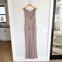 Load image into Gallery viewer, Beyond Yoga Jetsetter Rib Self Drawcord Waistband V-Neck Jumpsuit Birch L
