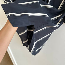 Load image into Gallery viewer, Rag &amp; Bone Jacklin Striped Pattern Draped Long Sleeve Mini Dress Navy XS NWT
