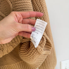 Load image into Gallery viewer, Free People Dream Cable-Knit Crew Neck Pullover Sweater Brown XS
