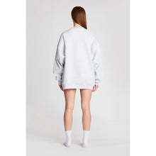 Load image into Gallery viewer, The Bar Varsity Logo Fiancé Crewneck Casual Pullover Sweatshirt Gray White XL
