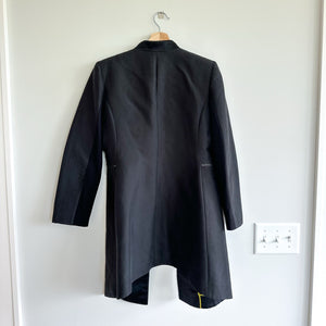 BCBGMAXAZRIA Arelia Silk Blend Zip Waist A-Line Essential Jacket Black M