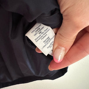 J. Crew Striped Print Zip Up Puffer Vest Black White XS
