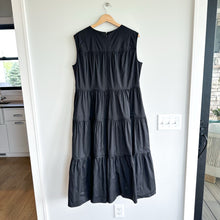 Load image into Gallery viewer, Chico&#39;s Black Label Tiered Sleeveless Dress Black L NWT
